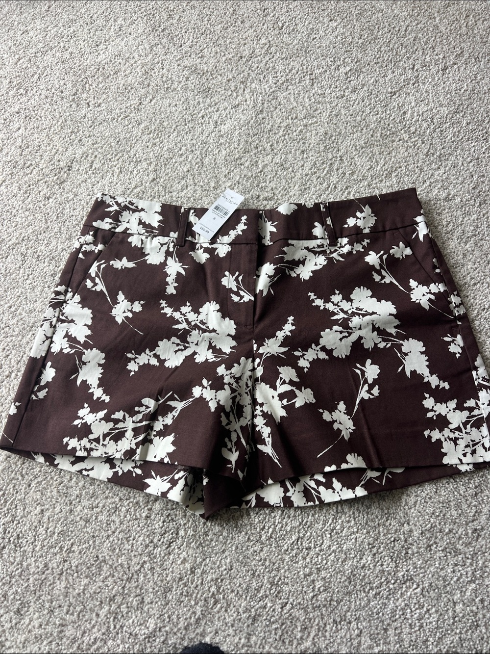 Floral Print Brown Women's Bermuda Shorts